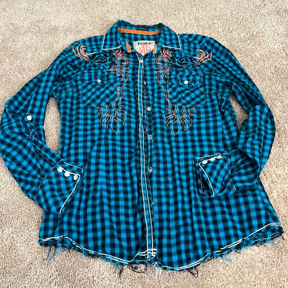 Roar Woven Button Up - Size L